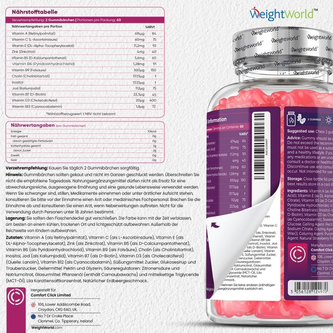 WeightWorld Multivitamin Gummibärchen · 120 Stück – Bild 4