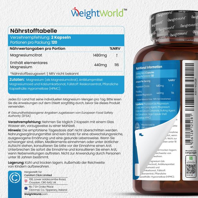 WeightWorld Magnesiumcitrat NEU – Bild 2