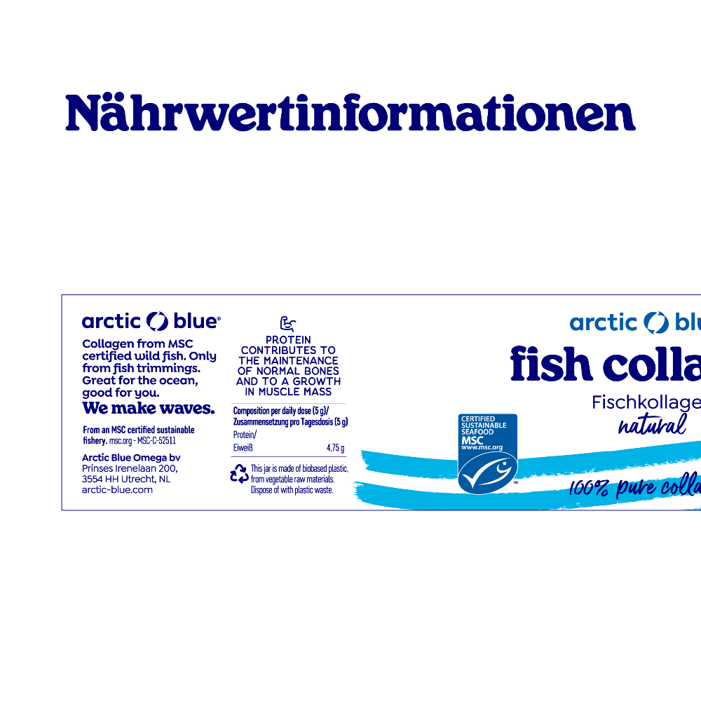 Arctic Blue Natürliches Fischkollagenpulver · MSC (150 g) – Bild 5