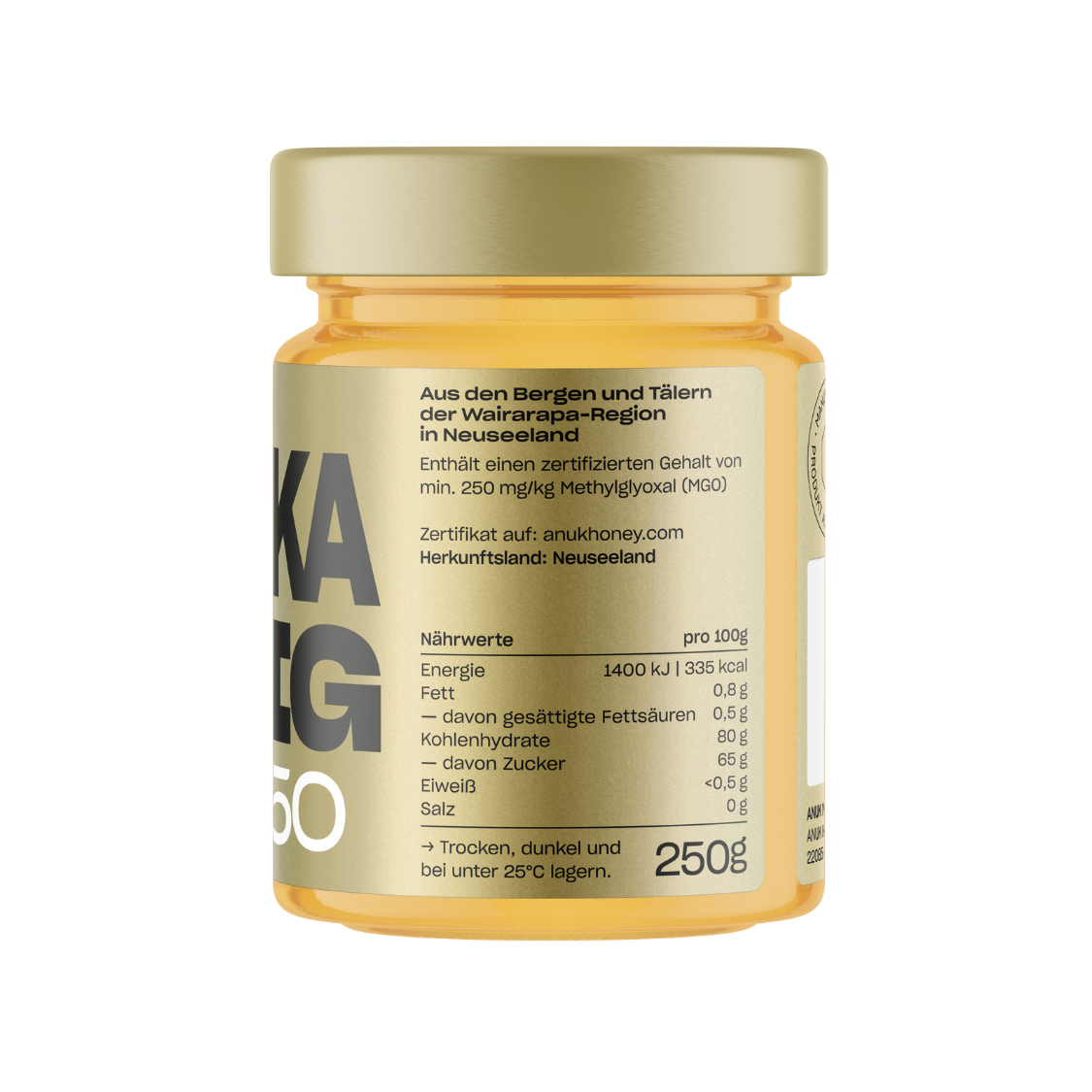 ANUK Premium Manuka Honig MGO250: 250g – Bild 2