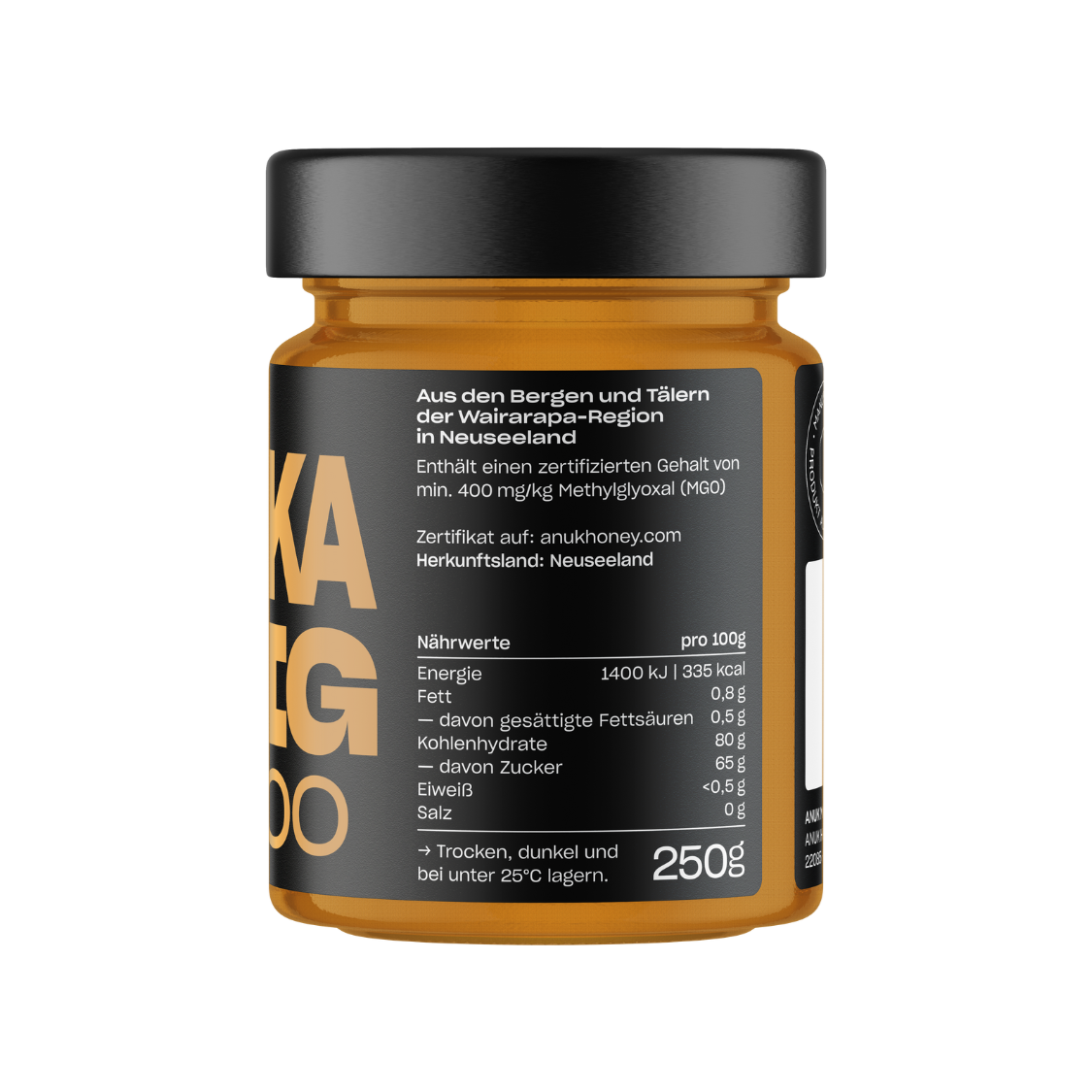 ANUK Premium Manuka Honig MGO400: 250g – Bild 2