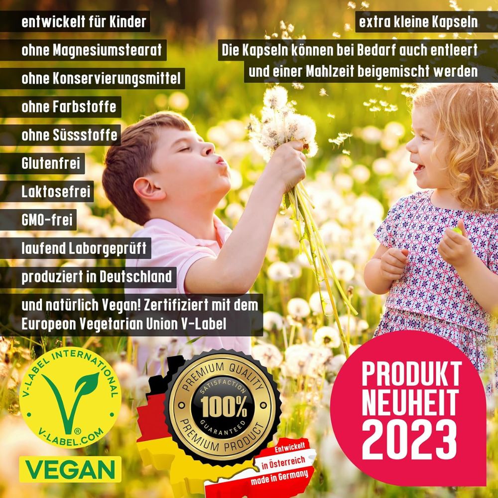NatureCraft Vegan All-In-One KIDS Vitamine · 120 kapseln – Bild 3