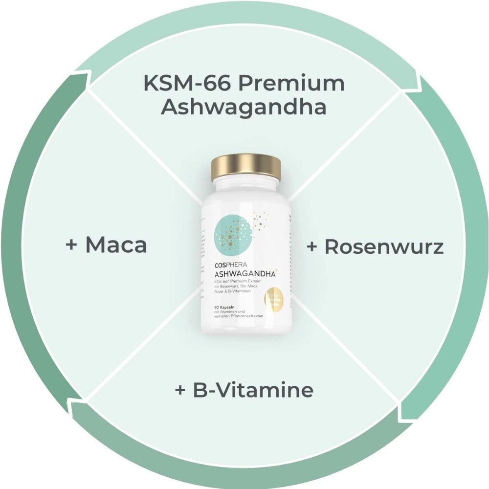 Cosphera Ashwagandha+ Kapseln · 90 Kapseln – Bild 3