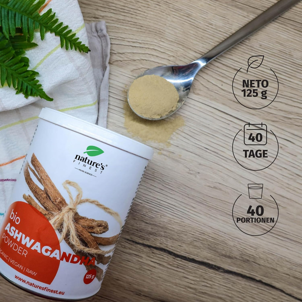 Nature's Finest Ashwagandha-Pulver Bio für Entspannung, Stressschutz & Energie – Bild 5