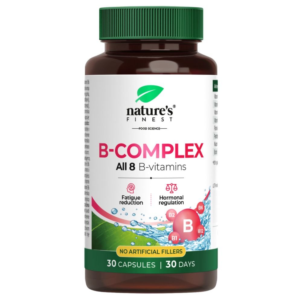 Nature's Finest | B-Komplex - 8 B-Vitamine - 30 vegane Kapseln