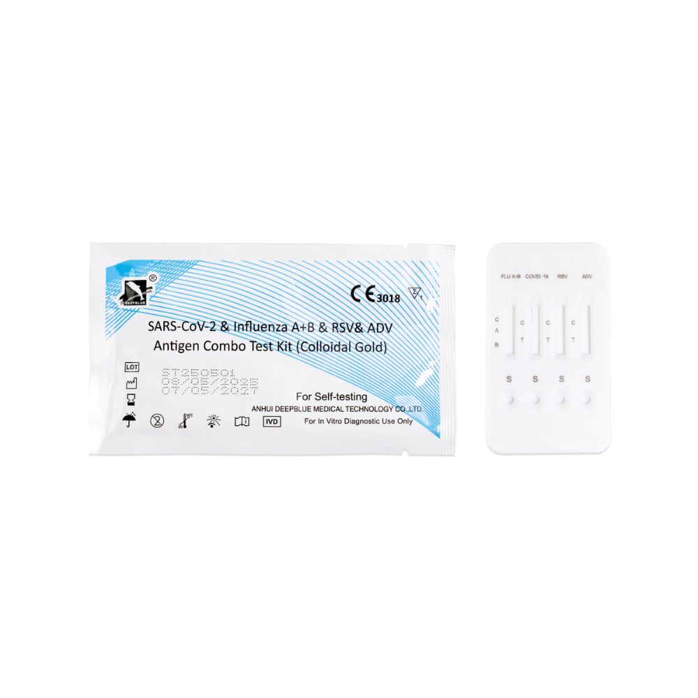 NEU: DeepBlue 5-in-1 Kombi-Schnelltest – COVID-19, Influenza A+B, RSV & Adenovirus