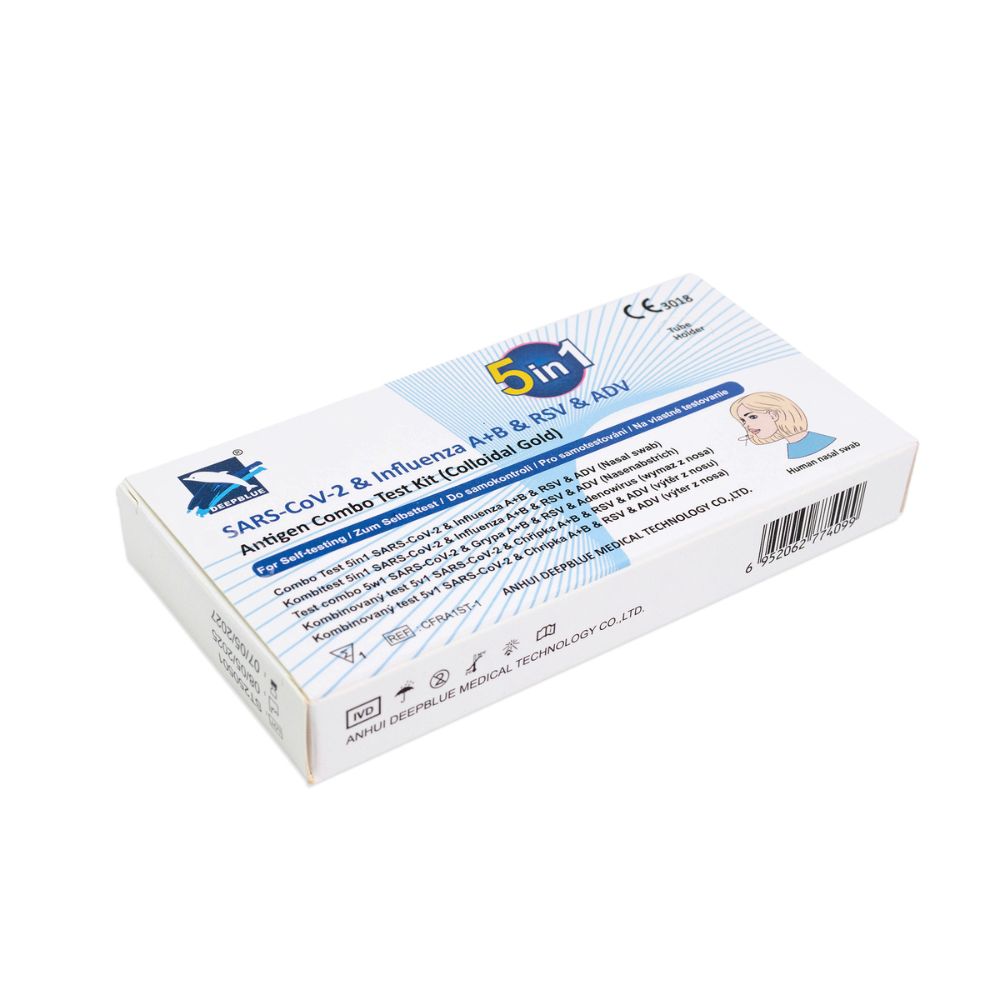 NEU: DeepBlue 5-in-1 Kombi-Schnelltest – COVID-19, Influenza A+B, RSV & Adenovirus