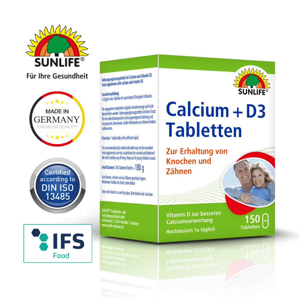 Sunlife Calcium + Vitamin D3 Tabletten · 150 Stück – Bild 5