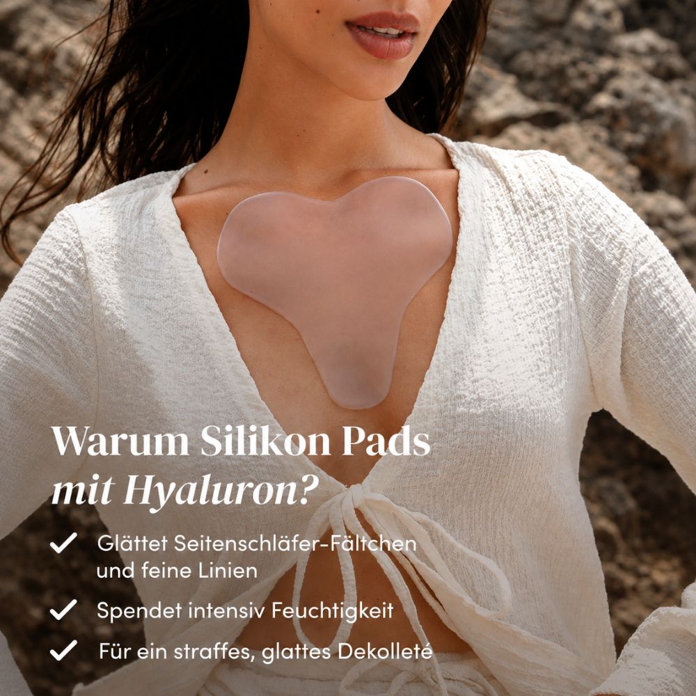 APRICOT | Dekolleté Pflege-Set – Hyaluron Silikonpad + Silikonpad-Reiniger