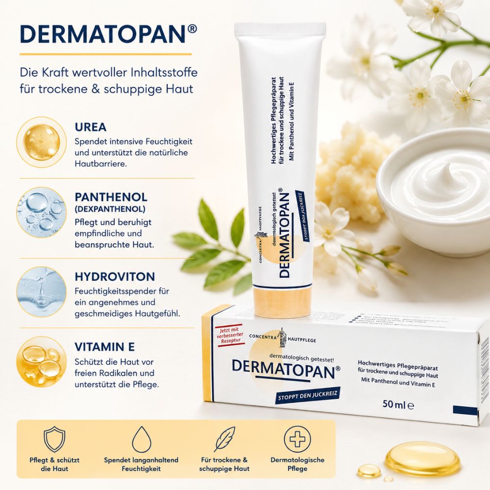 Herbamedicus Dermatopan Creme für trockene & shuppige Haut · 50ml – Bild 3