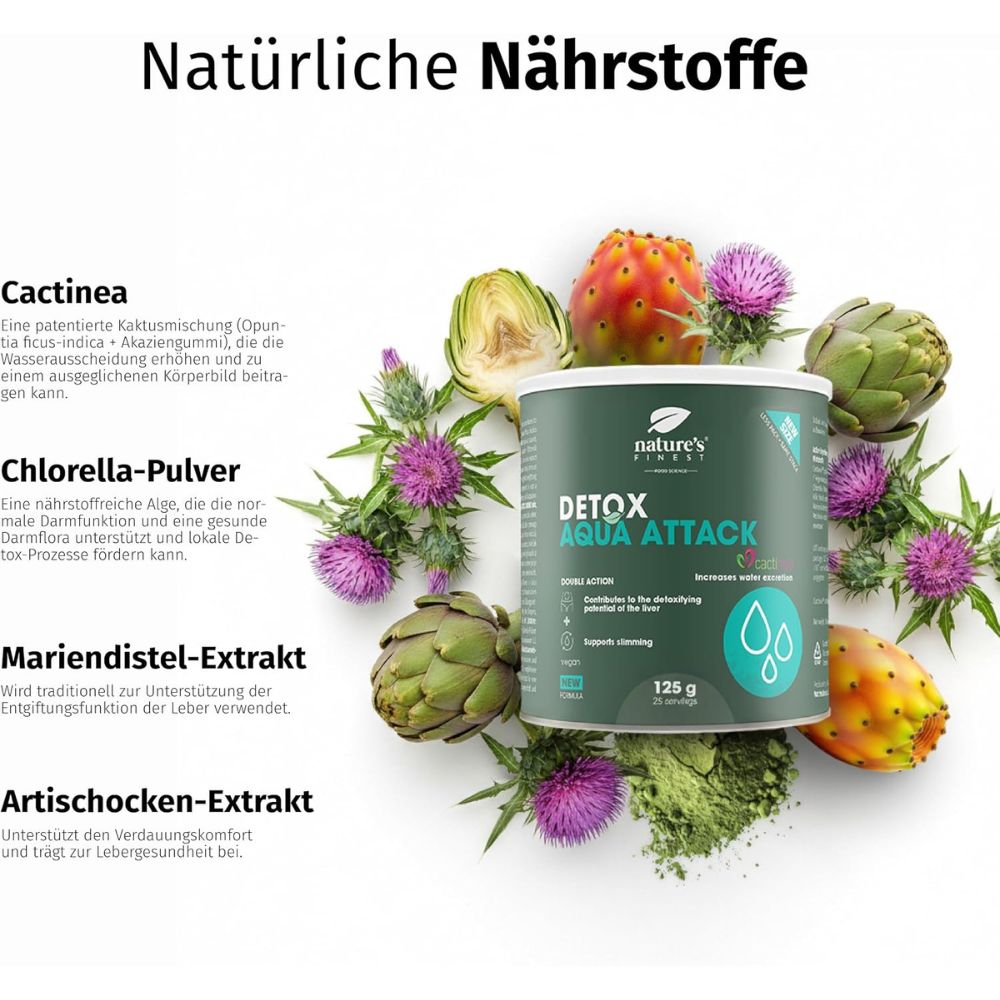 Nature's Finest Detox Aqua Attack für Entwässerung und Abnehmen – Bild 4