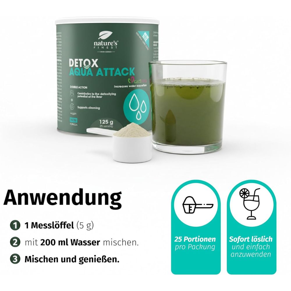 Nature's Finest Detox Aqua Attack für Entwässerung und Abnehmen – Bild 5