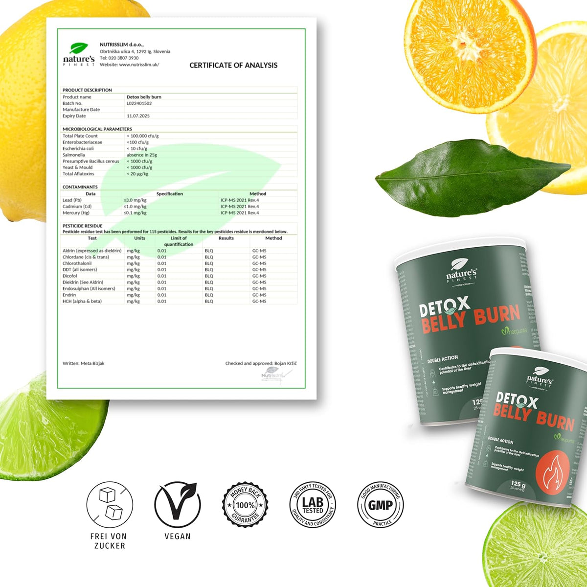 Nature's Finest I Detox Belly Burn zum Entgiftung, Abnehmen und Fettverbrennen
