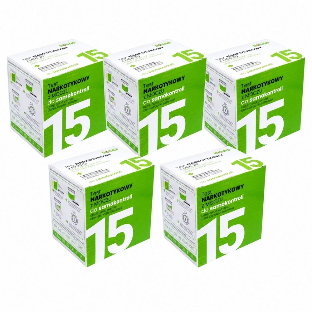 BISAF | 15-in-1 Drogentest Urin – Testbecher für 15 Substanzen – 1 Stück