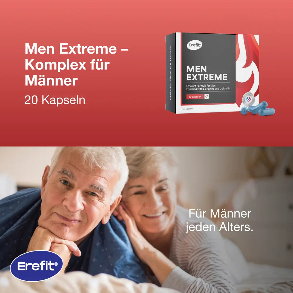 Erefit Men Extreme Komplex für Männer · Alternative zu Viagra und Kamagra · 20 Kapseln – Bild 4