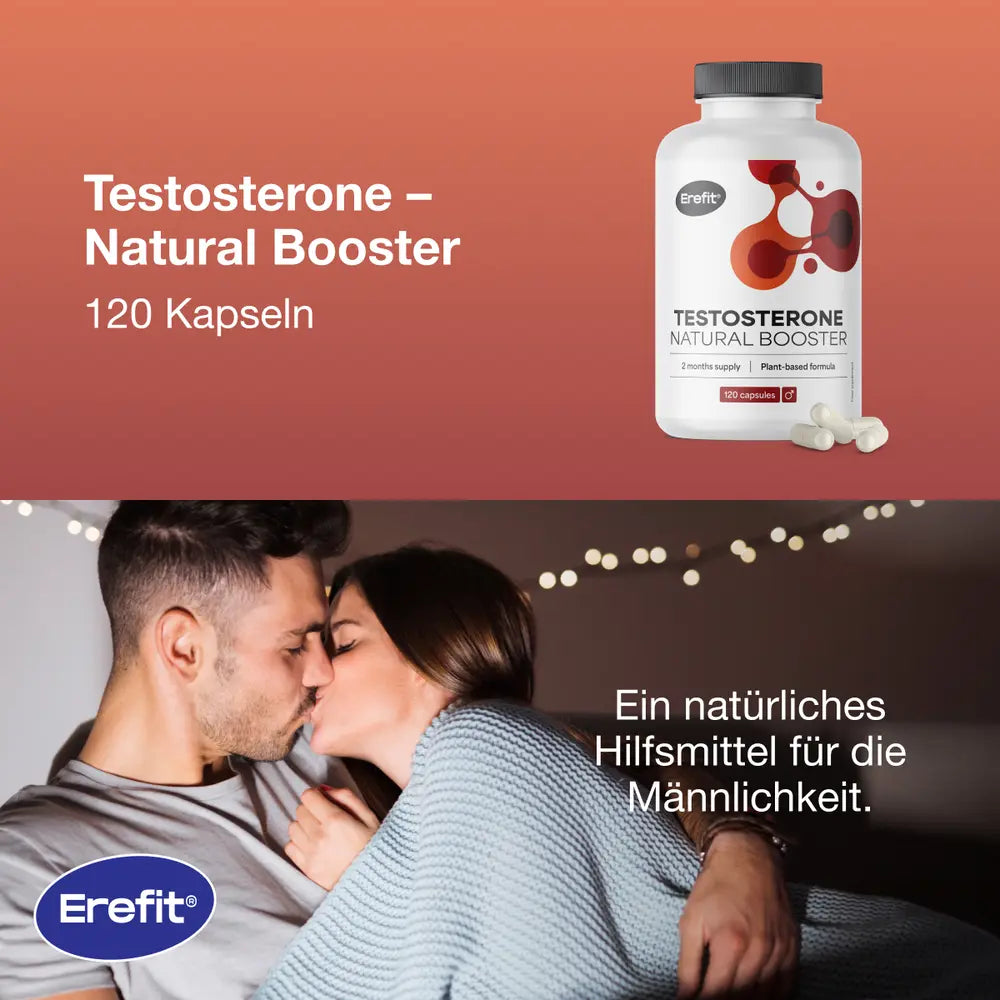 Erefit Testosterone · Natural Booster · Alternative zu Viagra und Kamagra · 120 Kapseln – Bild 2