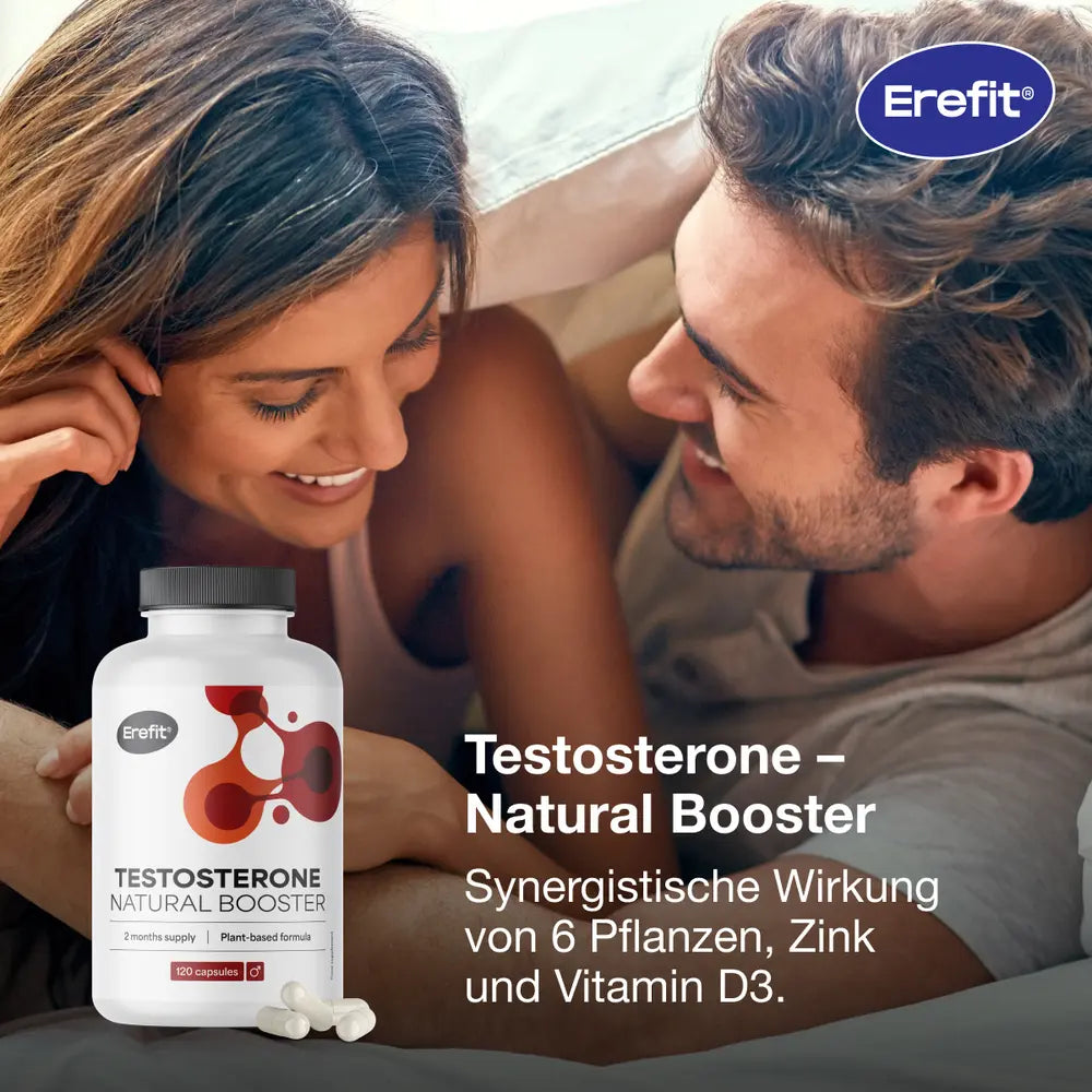 Erefit Testosterone · Natural Booster · Alternative zu Viagra und Kamagra · 120 Kapseln – Bild 3