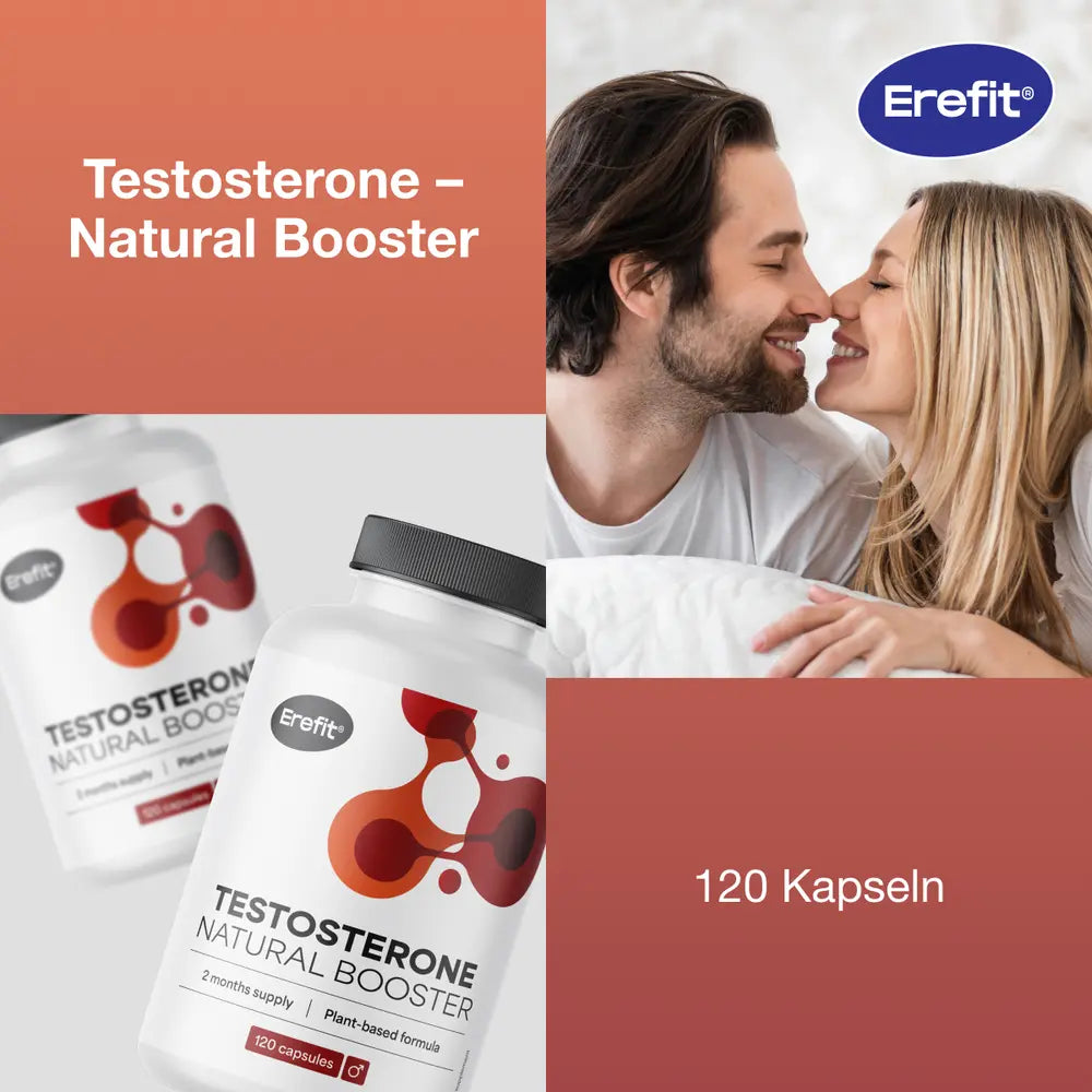 Erefit Testosterone · Natural Booster · Alternative zu Viagra und Kamagra · 120 Kapseln – Bild 4