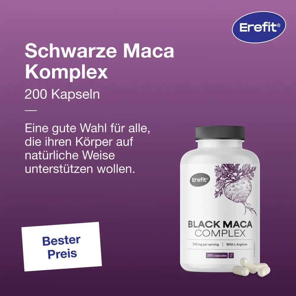 Erefit Schwarze Maca Komplex · 200 Kapseln – Bild 3