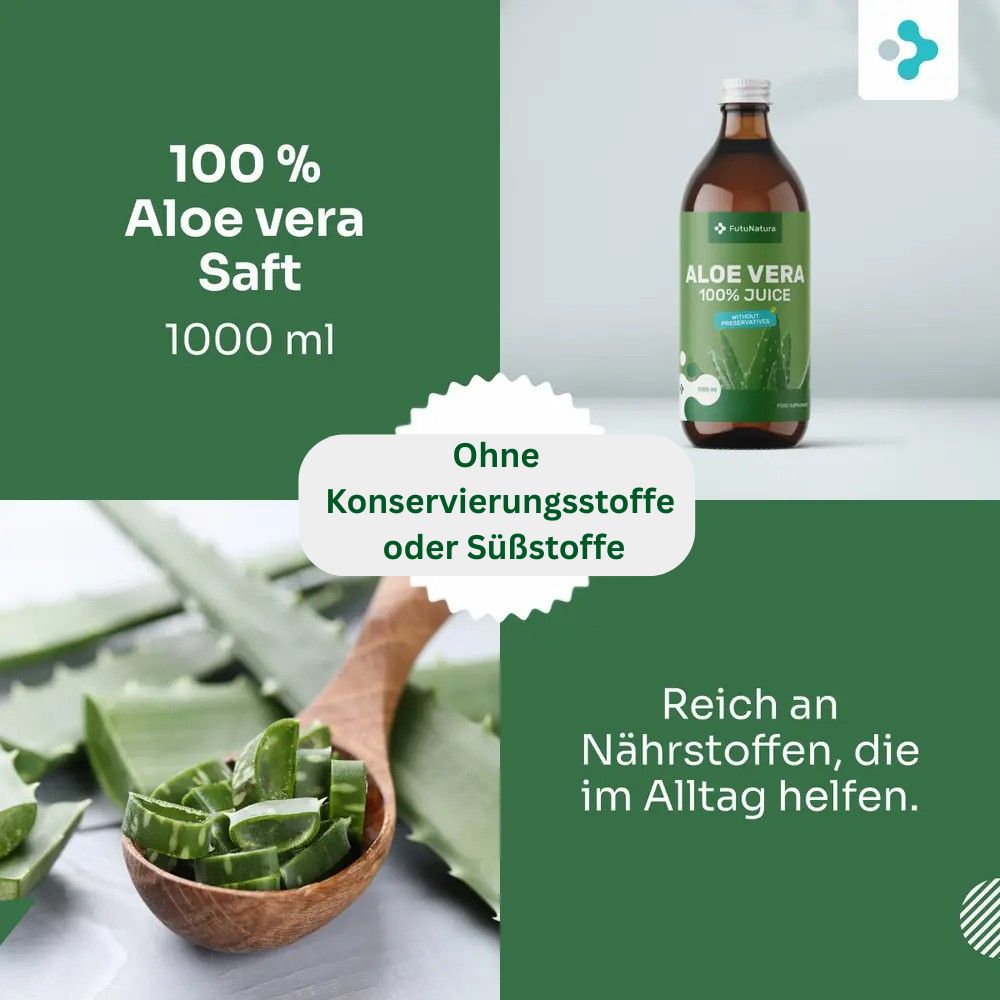 FutuNatura 100 % Aloe vera Saft für Magen und Verdauung – Bild 3