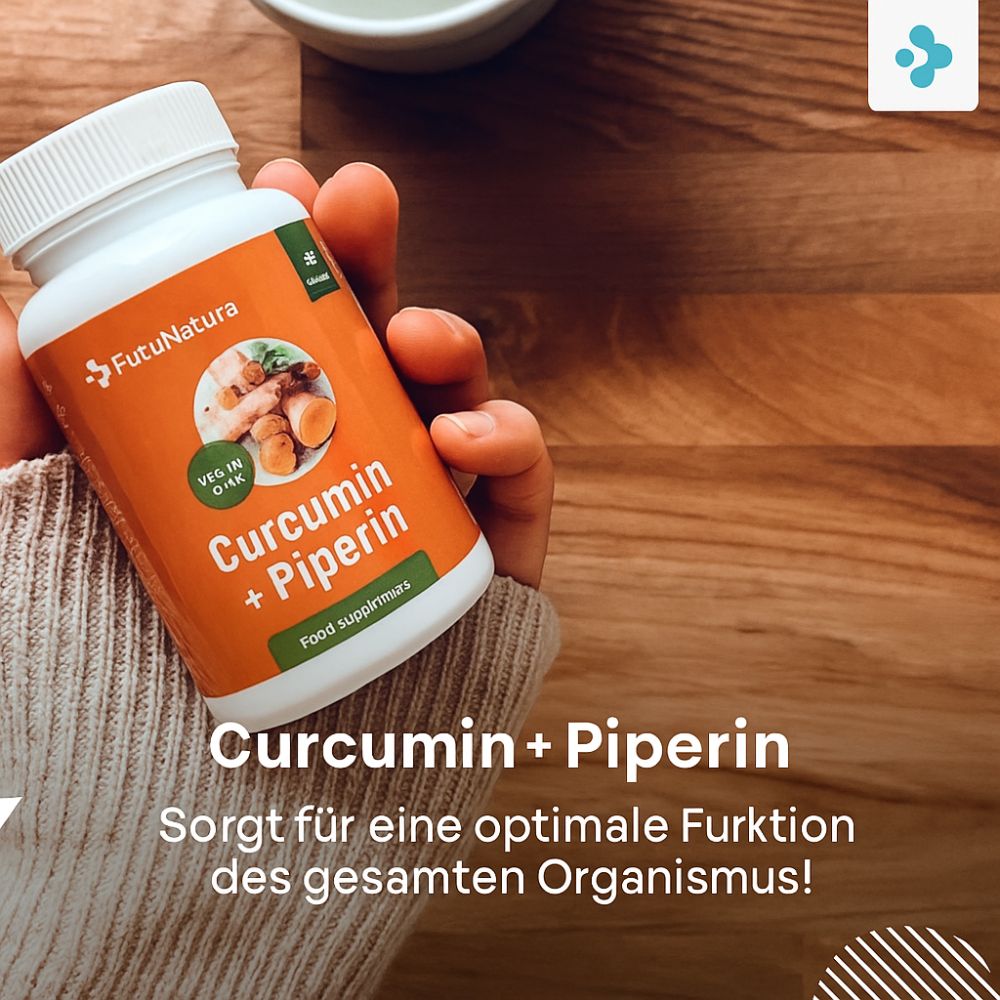 FutuNatura Curcumin + Piperin 500 mg · Antioxidans · 90 Kapseln – Bild 2