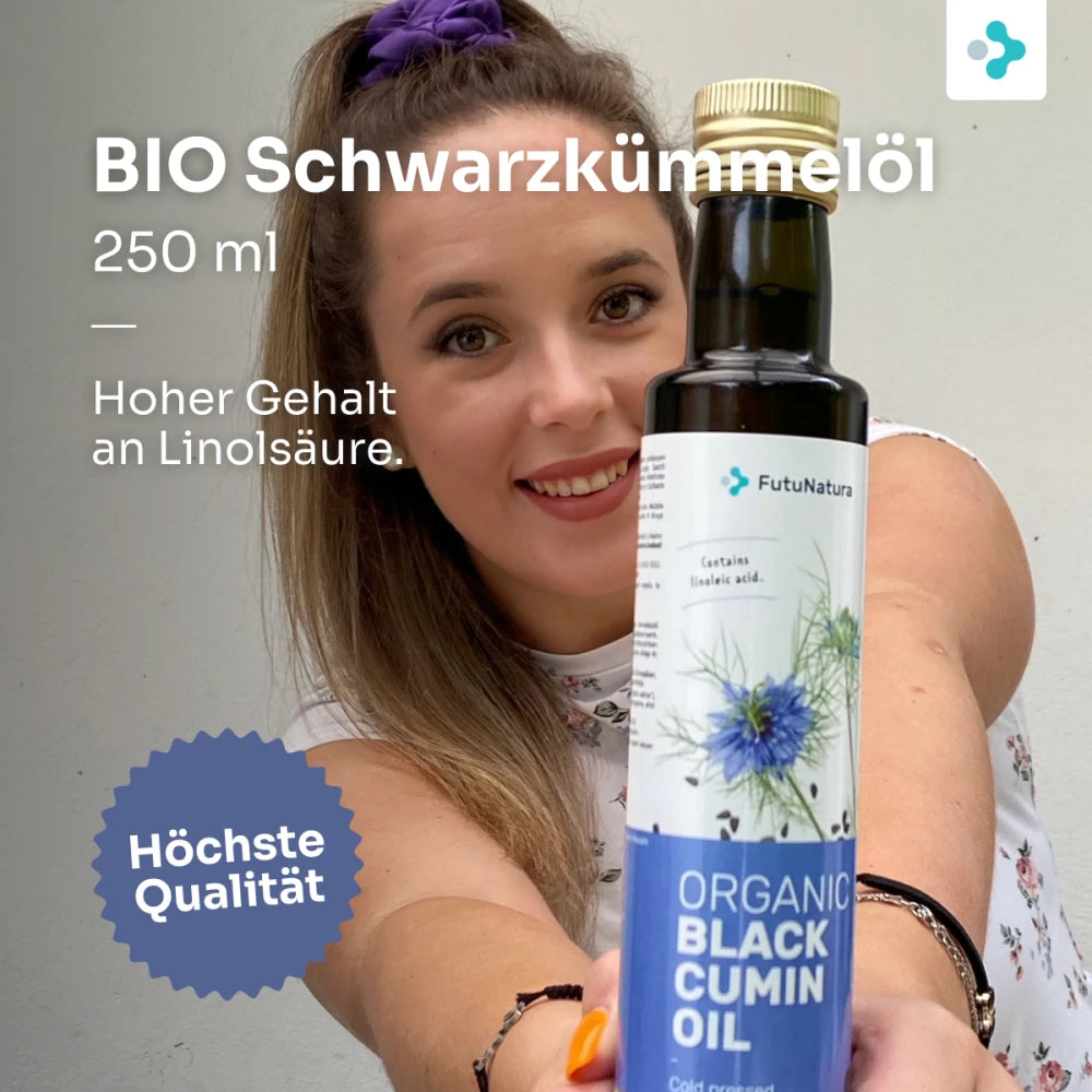 FutuNatura BIO Schwarzkümmelöl für Allergien und Atemwege · 250ml – Bild 2