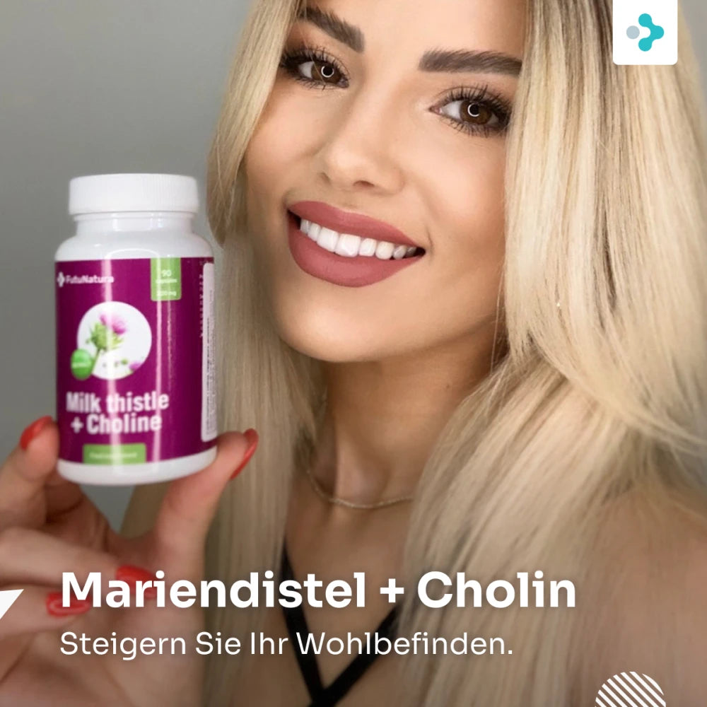FutuNatura Mariendistel (Silymarin) + Cholin zur Entgiftung der Leber · 90 Kapseln – Bild 2
