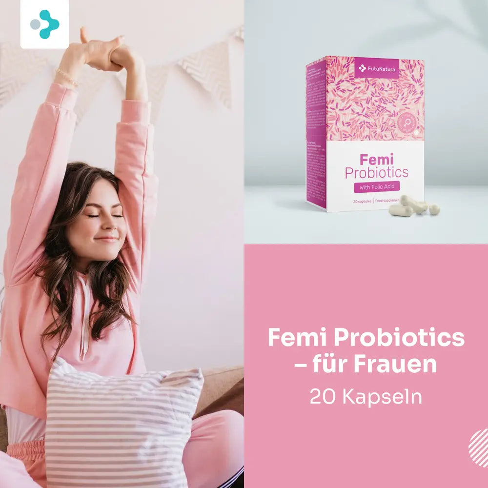 FutuNatura Femi Probiotics mit Zusatz von Vitamin B9 · Folsäure · für Frauen · 20 Kapseln – Bild 4