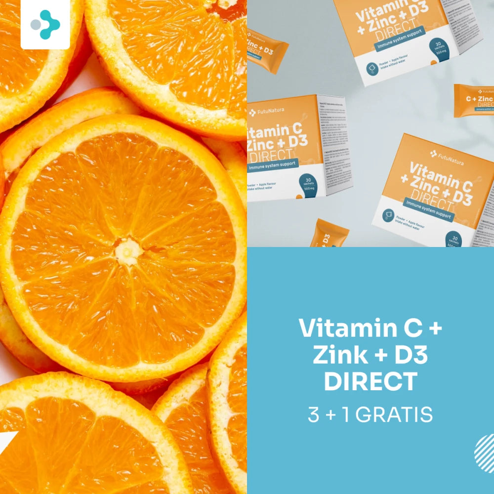 FutuNatura Vitamin C 500 + Zink + D3 DIRECT · 30 Beutel – Bild 3