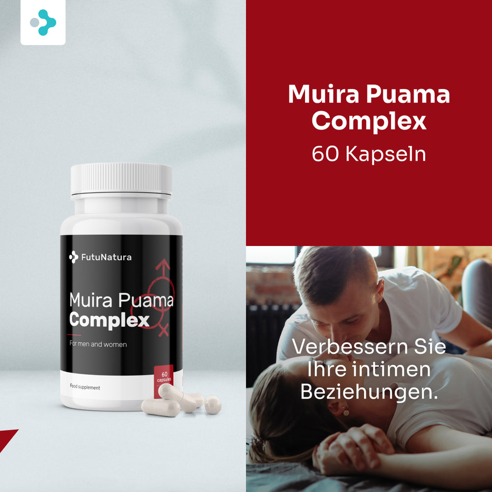 FutuNatura | Muira Puama Complex - sexuelle Potenz - Viagra /Kamagra Alternative - 60 Kapseln