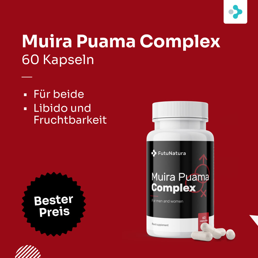 FutuNatura | Muira Puama Complex - sexuelle Potenz - Viagra /Kamagra Alternative - 60 Kapseln
