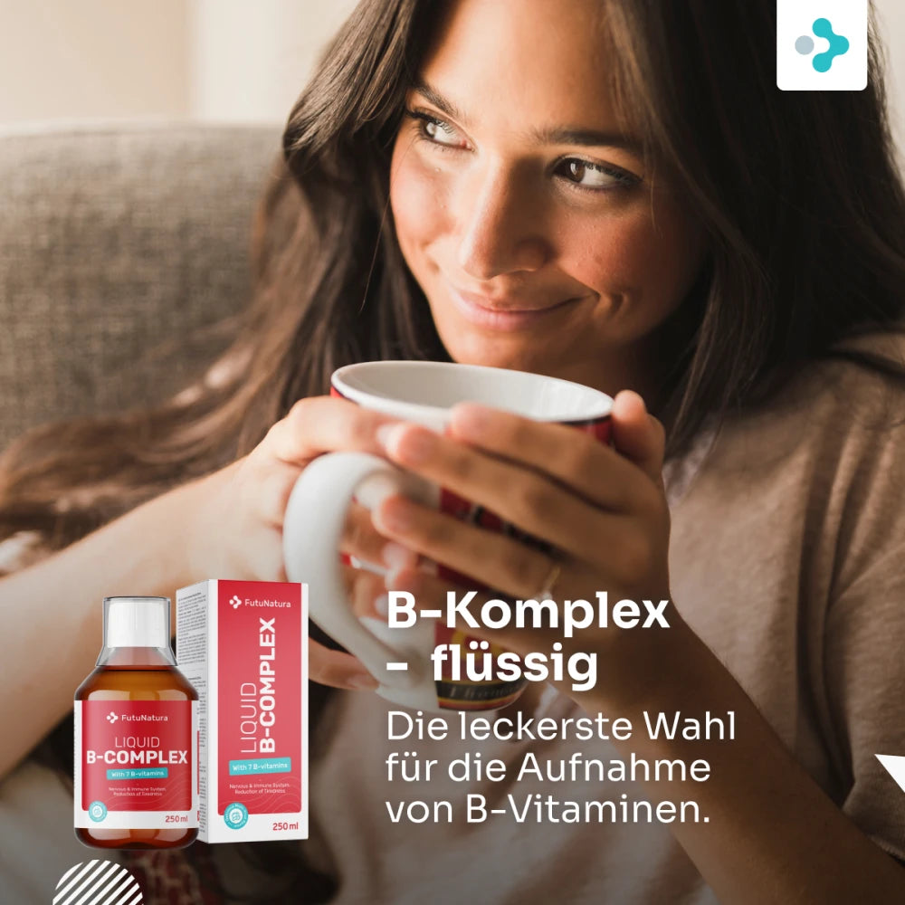 FutuNatura | B-Komplex flüssig – 7 B-Vitamine mit Tutti-Frutti-Geschmack - 250 ml