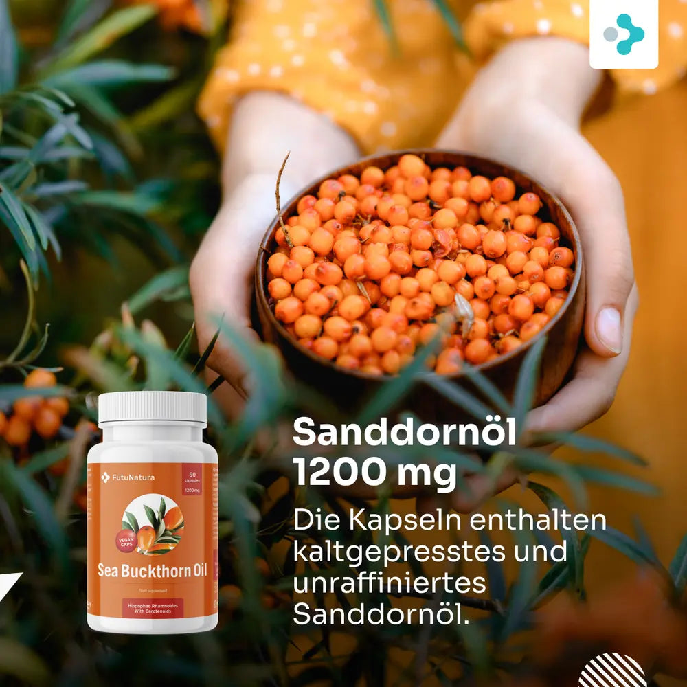 FutuNatura Sanddornöl 1200 mg · Verdauung, Immunsystem und Herz-Kreislauf · 90 Kapseln – Bild 2