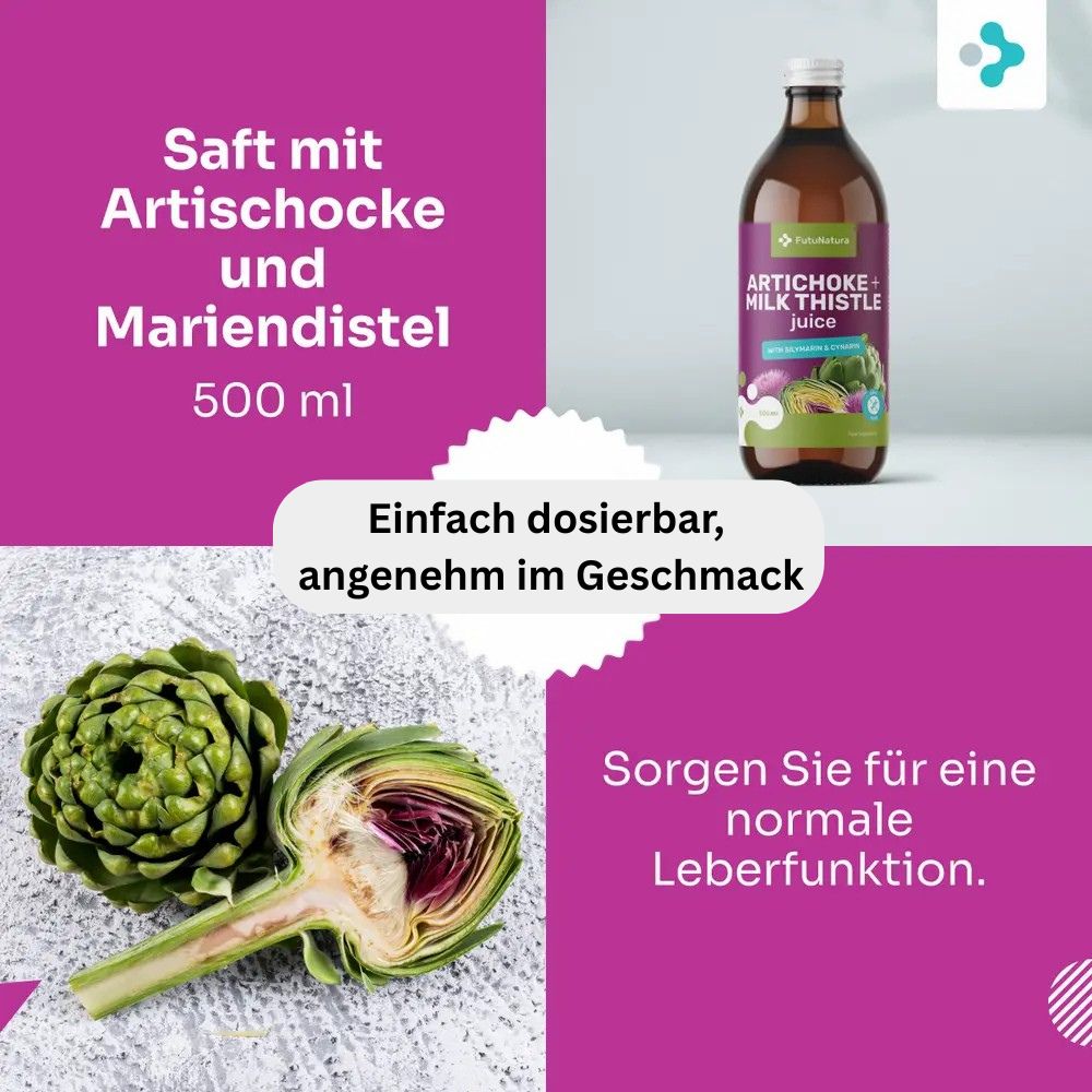 FutuNatura | Mariendistelsaft mit Vitamin C als Ergänzung bei Diäten - 500ml