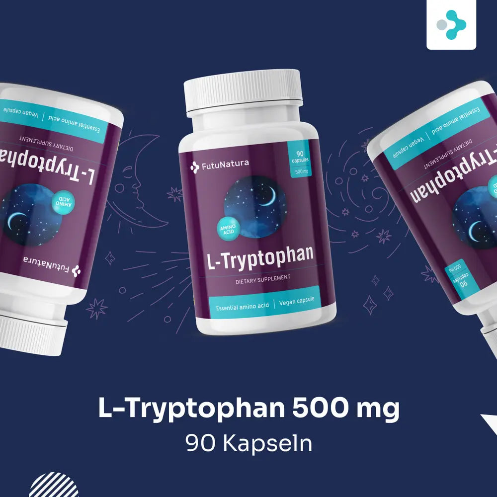 FutuNatura | L-Tryptophan 500 mg - Schlaf und psychische Gesundheit - 90 Kapseln