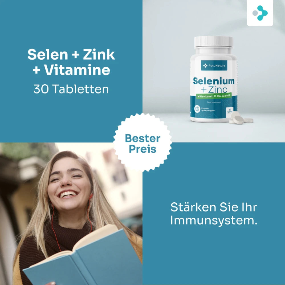 FutuNatura Selen + Zink + Vitamine für deine Abwehrkräfte · 30 Tabletten – Bild 3