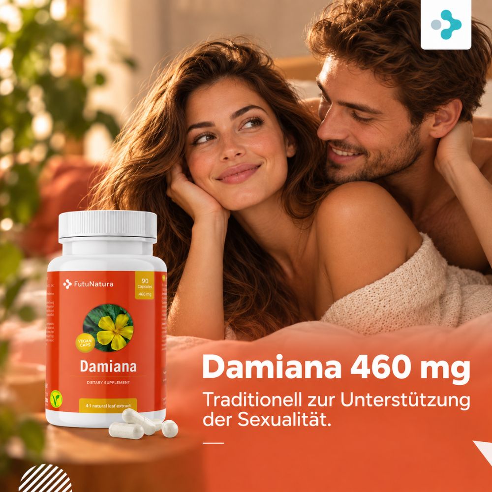 FutuNatura | Damiana 460 mg - Libido und Potenz - 90 Kapseln