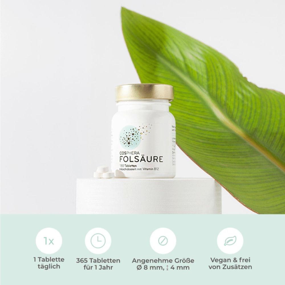 Cosphera Folsäure Tabletten für Schwangere · 180 Stück – Bild 4