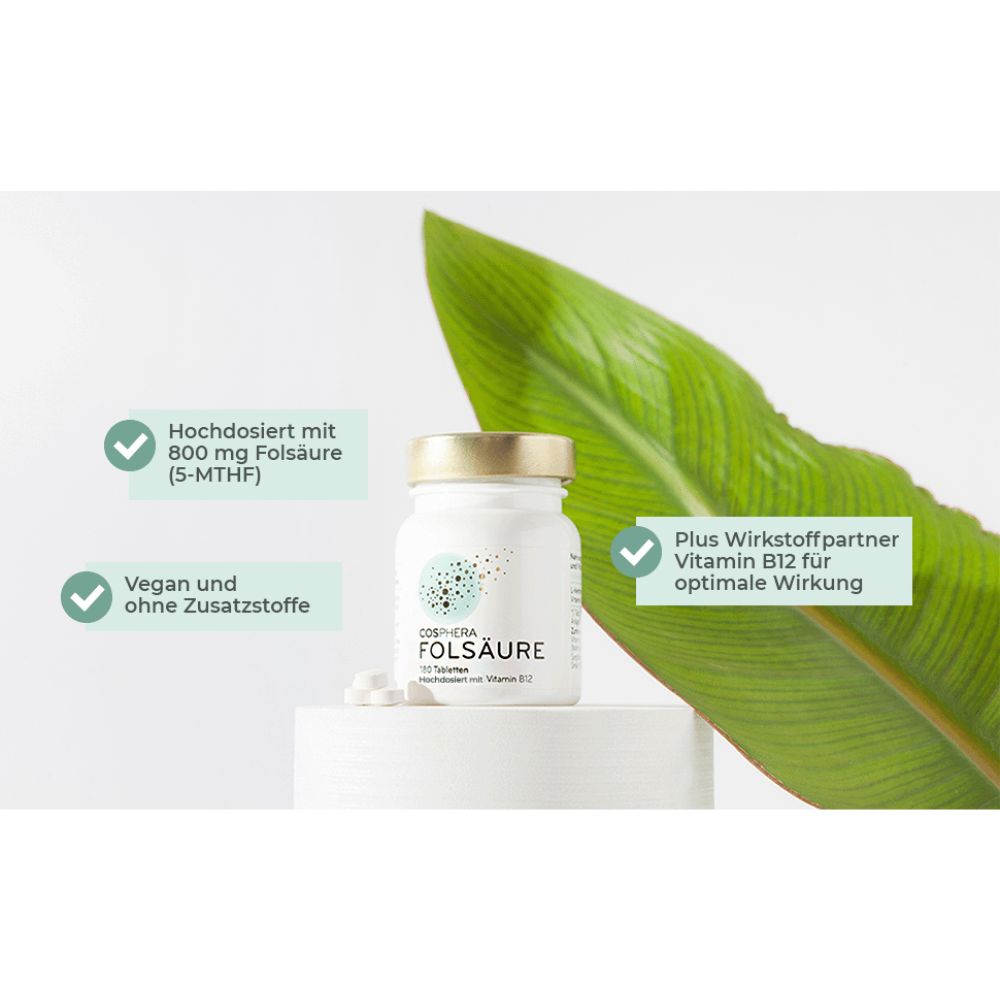 Cosphera Folsäure Tabletten für Schwangere · 180 Stück – Bild 6