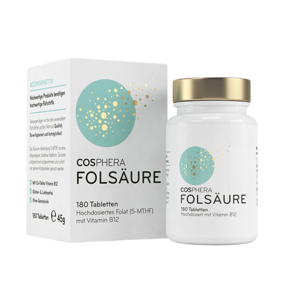 Cosphera | Folsäure Tabletten für Schwangere - 180 Stück