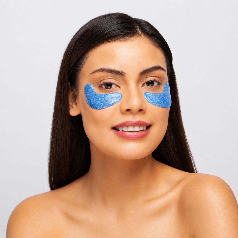 IDC Institute Glitter Augenpads · Blau – Bild 3
