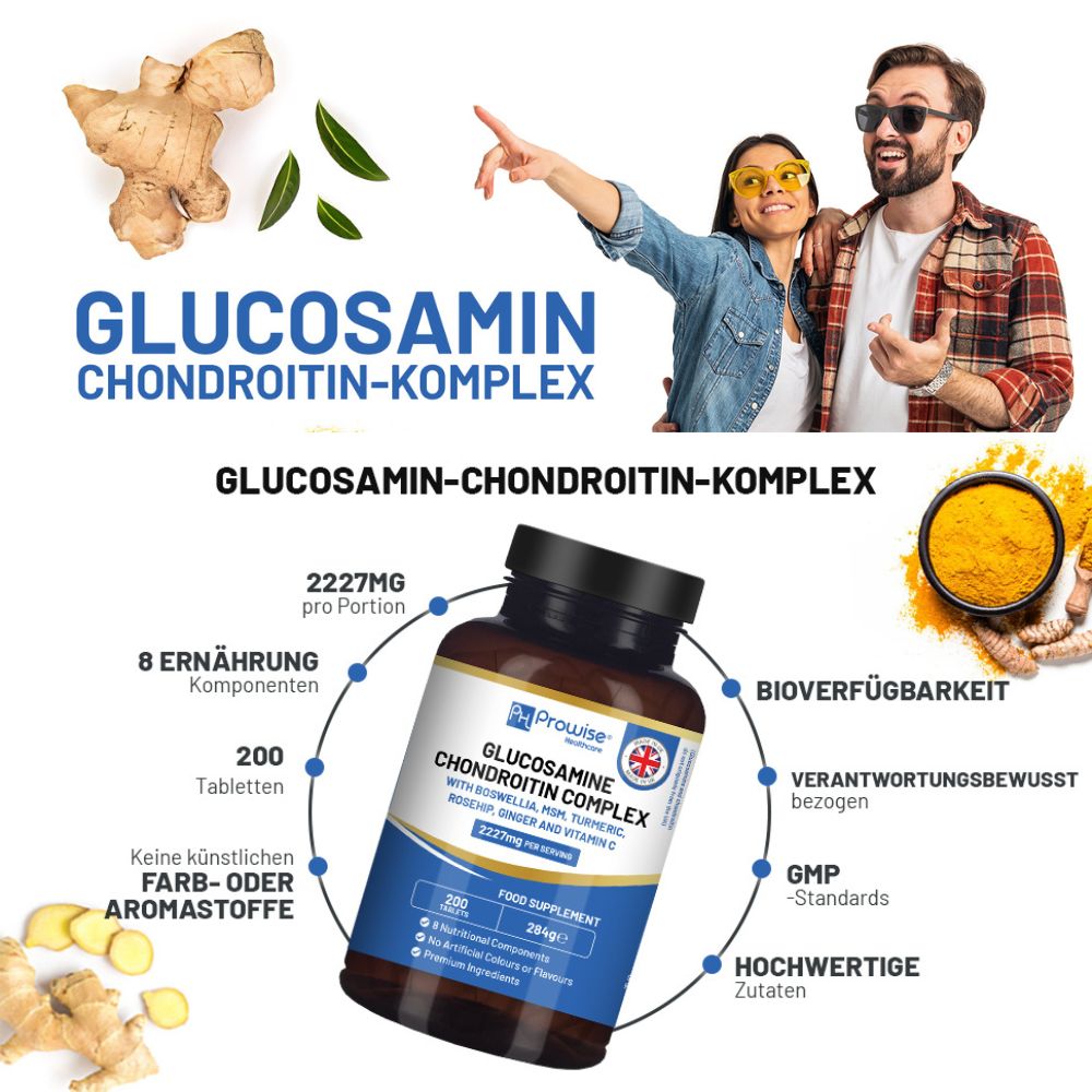 Prowise Healthcare Glucosamin- und Chondroitin-Komplex · 200 Tabletten – Bild 3