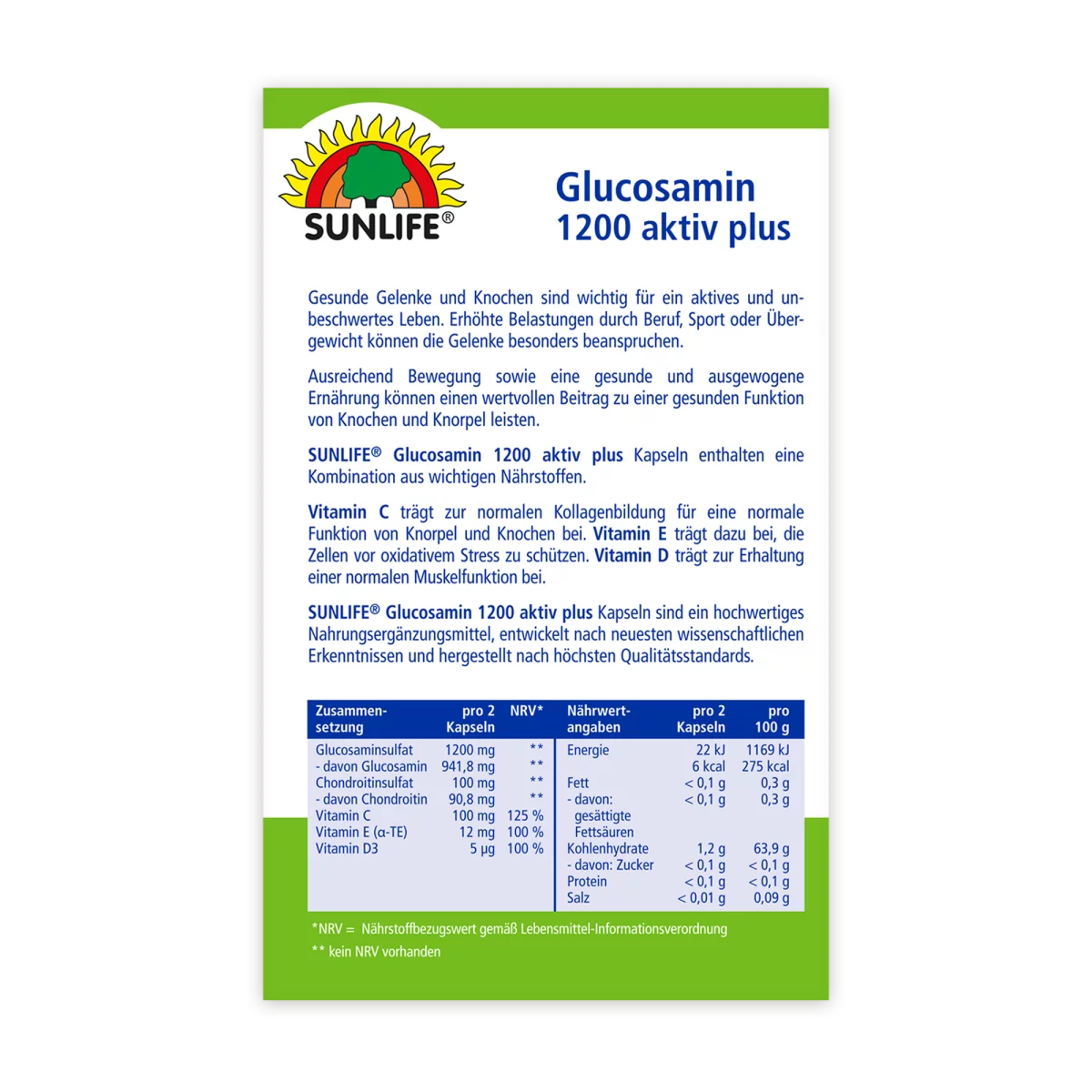 Sunlife Glucosamin 1200 Aktiv Plus – Bild 5