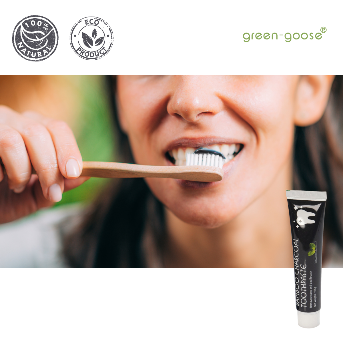 green-goose Premium Sensitiv Aktivekohle Zahnpasta – Bild 3