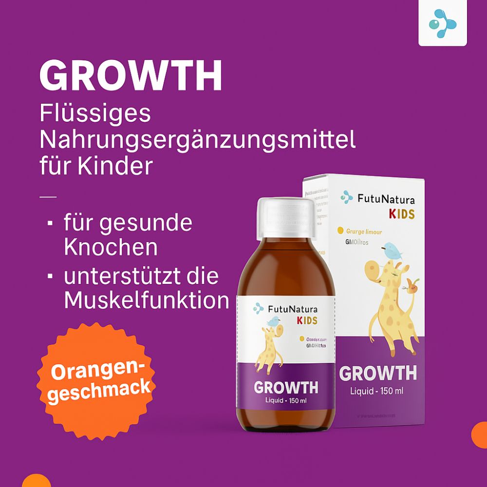 FutuNatura Growth · Flüssige Nahrungsergänzung für Kinder in der Wachstumsphase – Bild 3
