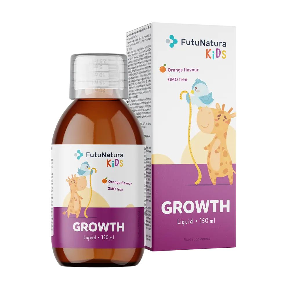 FutuNatura Growth · Flüssige Nahrungsergänzung für Kinder in der Wachstumsphase