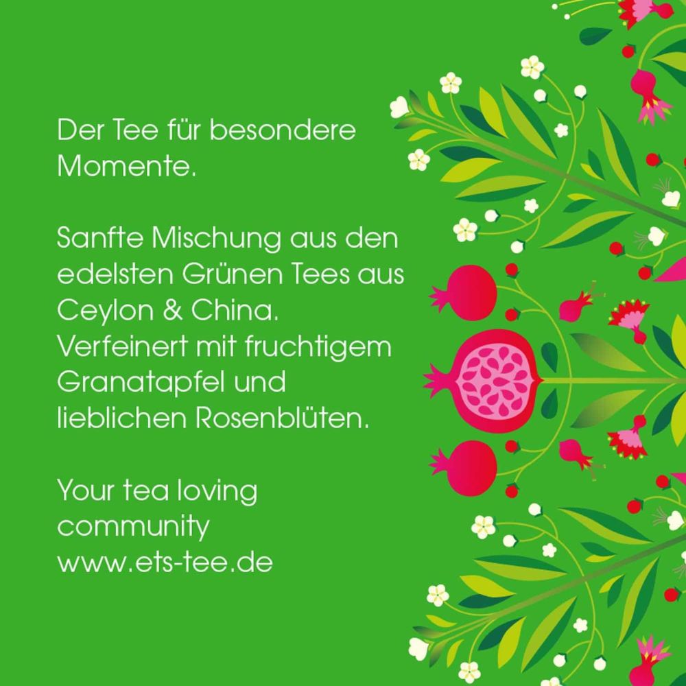 English Tea Company Grüner Tee Granatapfel · 20 Teebeutel – Bild 3