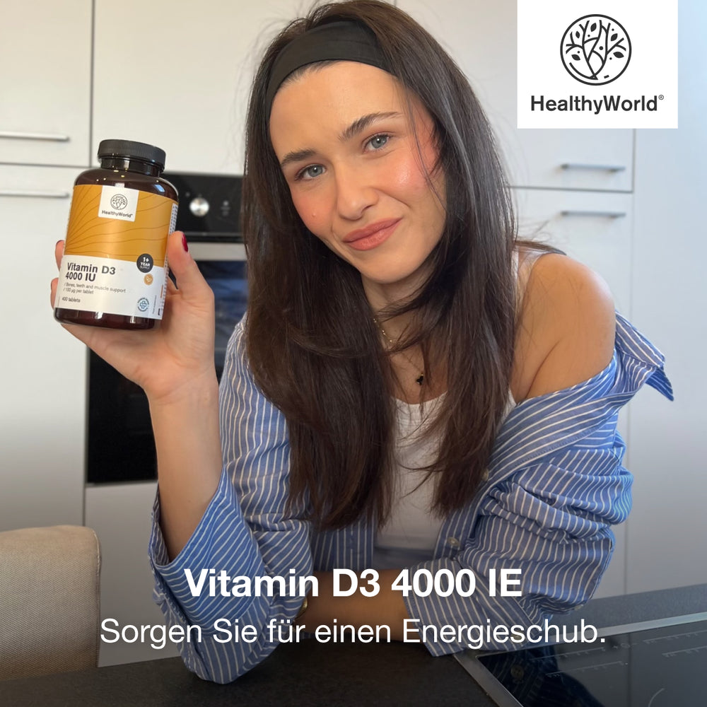HealthyWorld Vitamin D3 4000 IE für gestärktes Immunsystem · 400 Tabletten – Bild 4