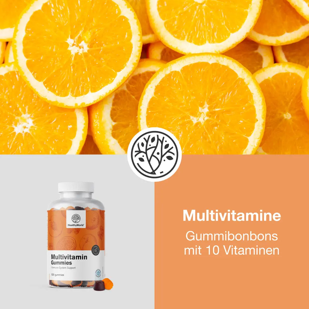 HealthyWorld Multivitamine Gummies mit 10 Vitaminen · 120 Gummibonbons – Bild 2