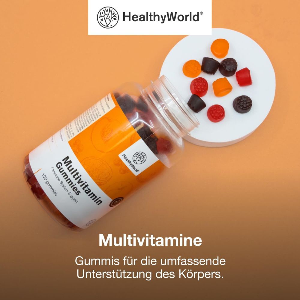 HealthyWorld Multivitamine Gummies mit 10 Vitaminen · 120 Gummibonbons – Bild 5